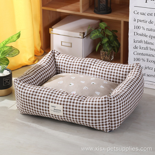 washable multi color rectangle luxury pet dog bed